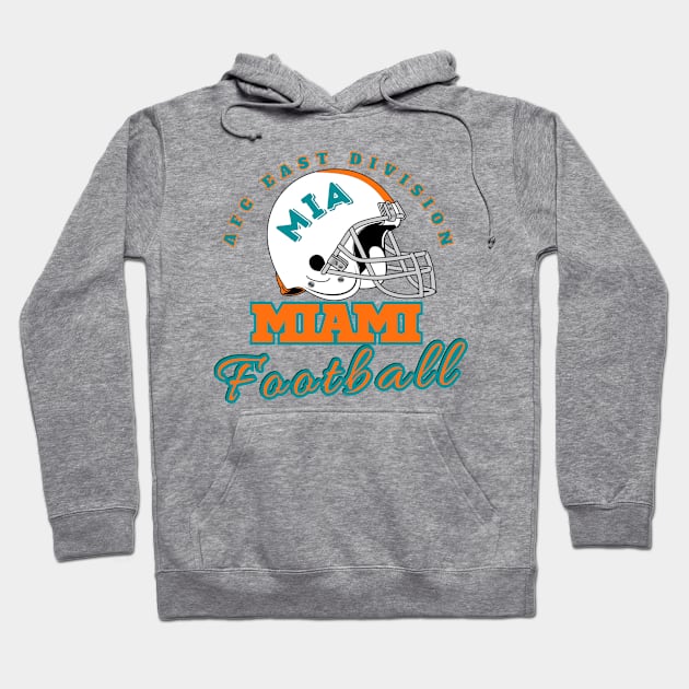 Miami Football Vintage Style Hoodie by Borcelle Vintage Apparel 